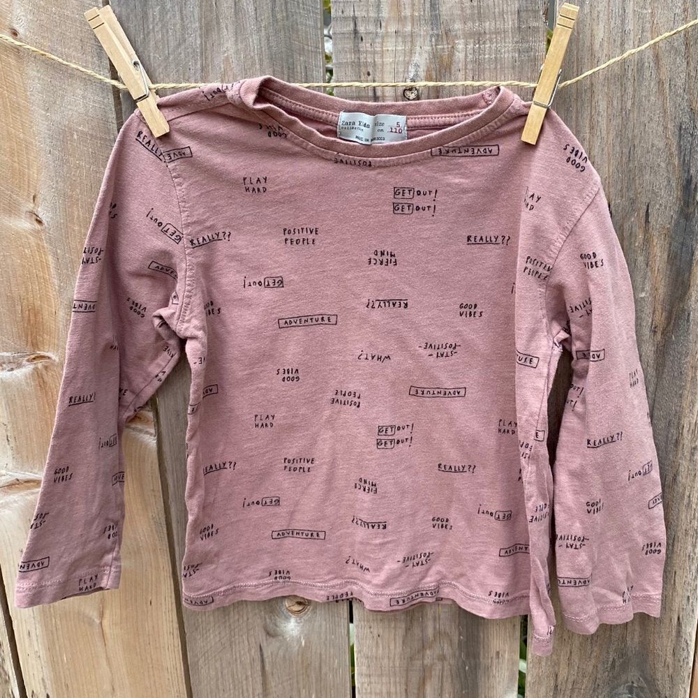 Zara kids long sleeve cotton T-shirt